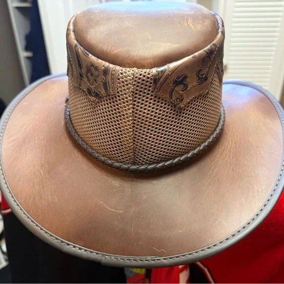 Steampunk Leather Western HatAmerican Hat MakersSize L